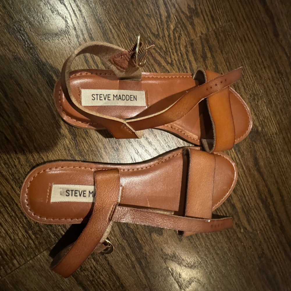 Steve Madden Women's Brown Leather Sandals
